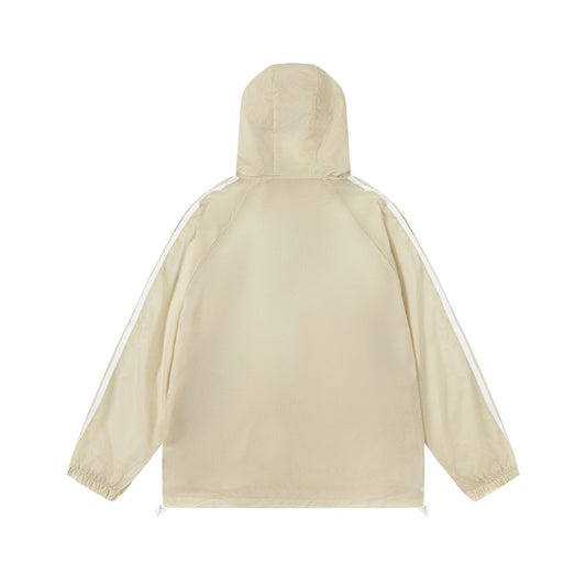 Men's Long-sleeved Loose Half-zip Hooded Jacket