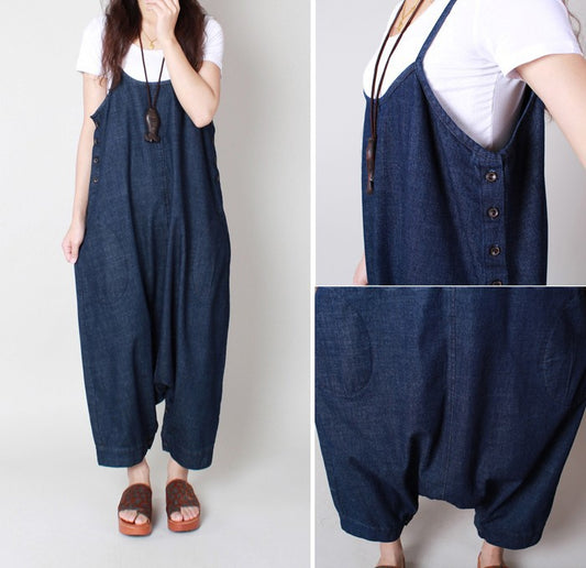 Plus Size Dametøj Slankende Seler Denim Culotte Dame Sommer