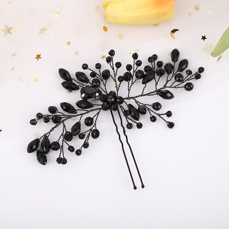 European And American Green Crystal Hair Accessories
