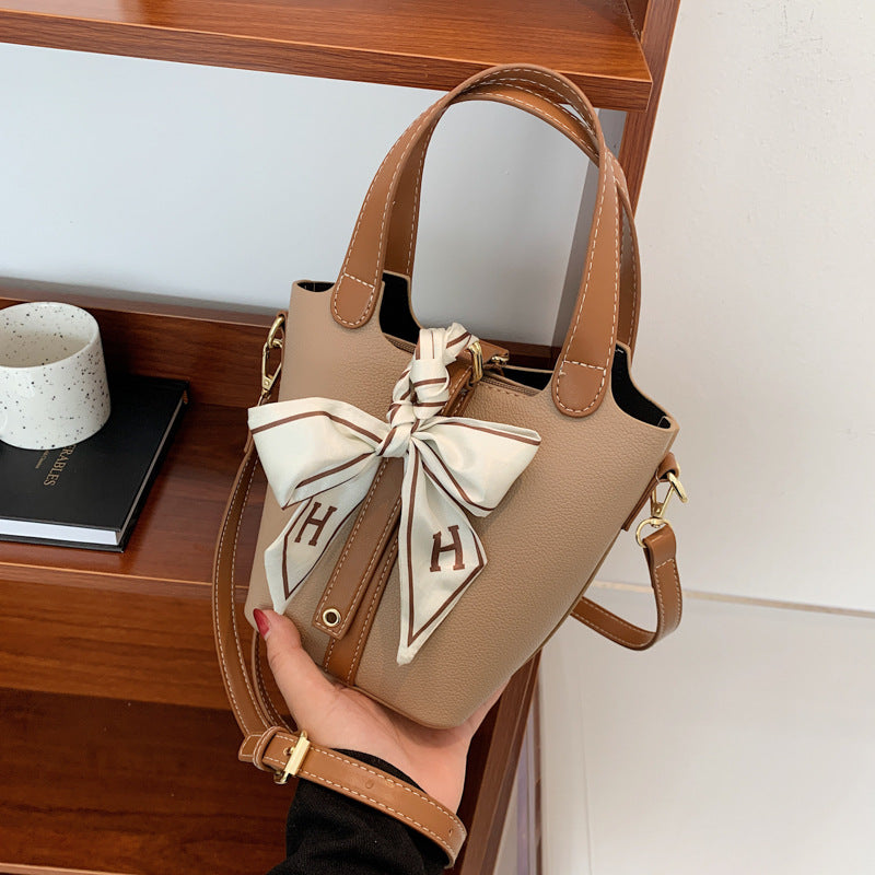 French Niche All-match Retro Bucket Handbag