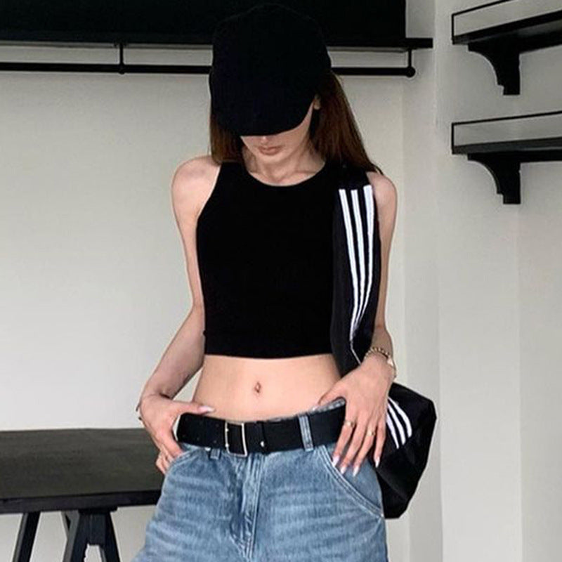 Sleeveless Strap Bare Back Short Hot Girl Camisole