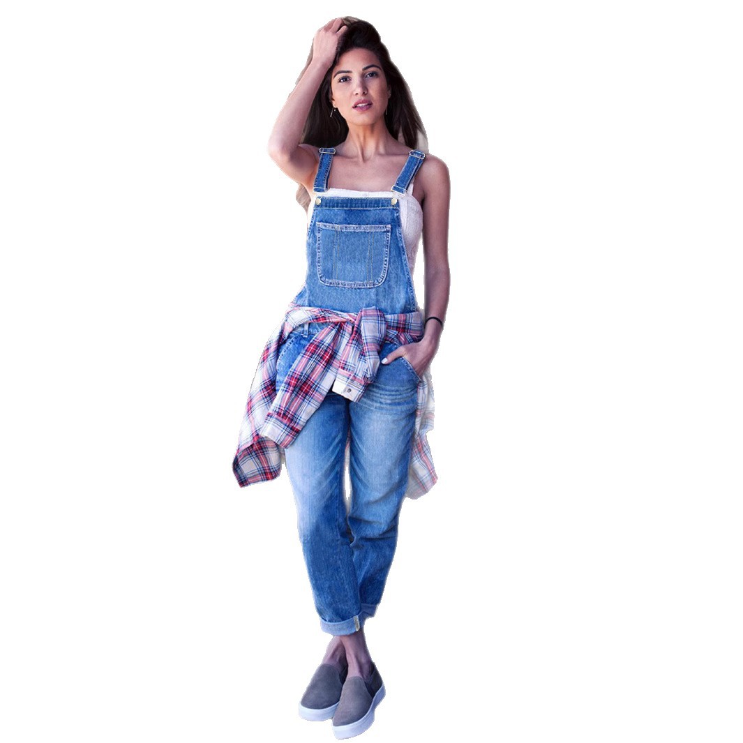 Women's Classic Loose-fit Denim Overalls