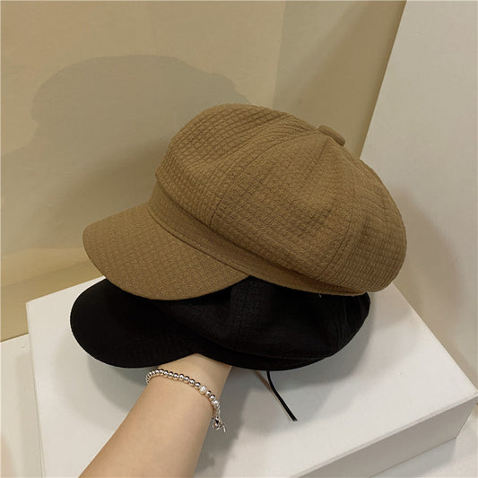 Women's Fashion Simple Solid Colour Octagonal Beret