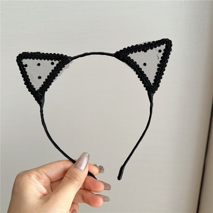 Ladies' Temperament Lace High-end Cat Ear Hair Accessory