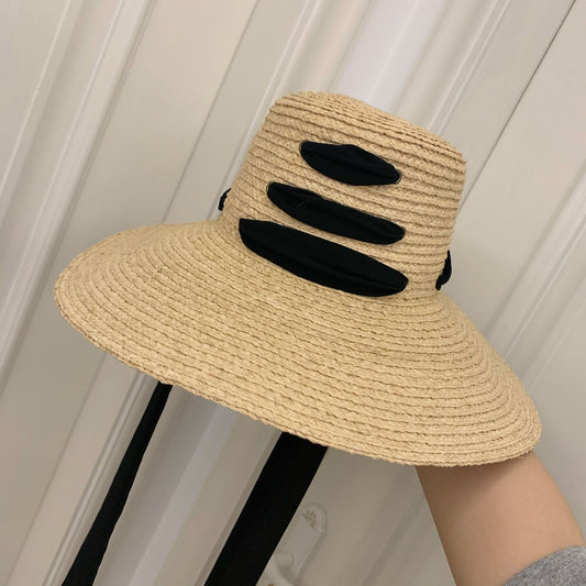 French Style Raffia Sun Protection Beach Hat