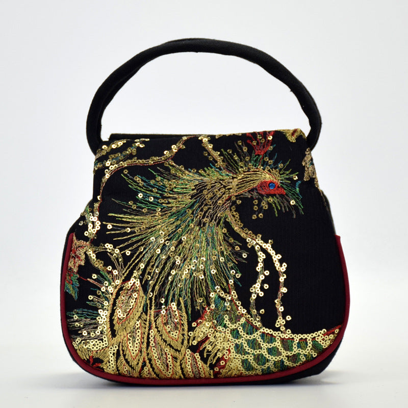 Women's Fashion Simple Ethnic Style Embroidered Handbag