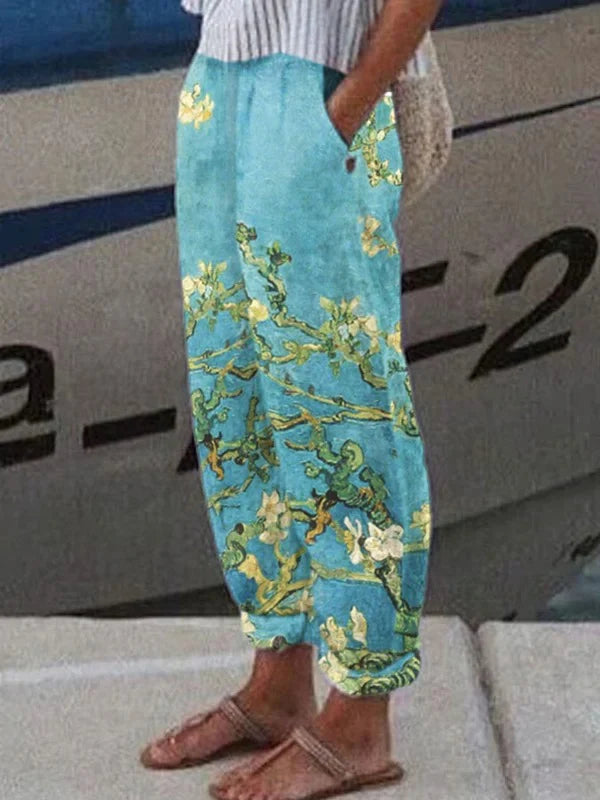 No Belt Loose Wide-leg Pants