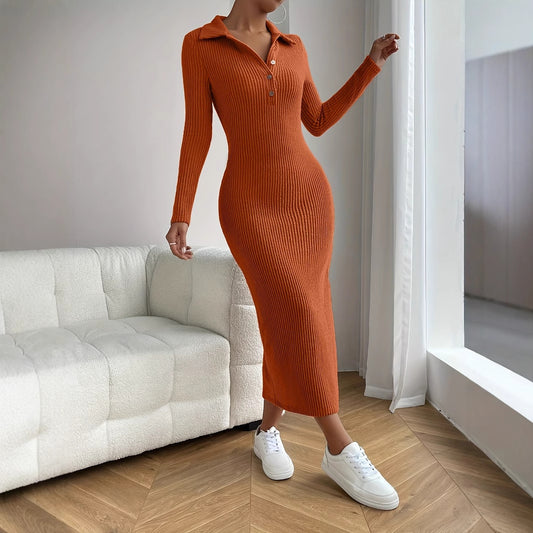 Knitted Slim Fit Dress For Women