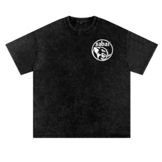 Washed Vintage Custom Diy Graphic Print T-Shirt Men Womnen