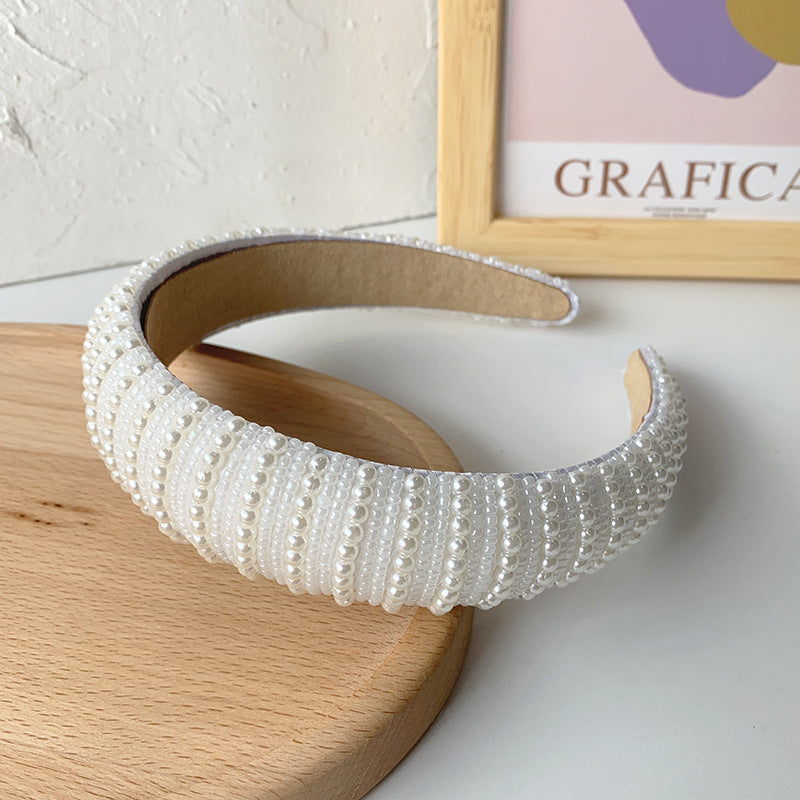 Bridal Retro Affordable Luxury Pearl Headband Hair Accessories
