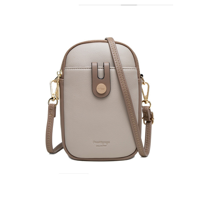 Japanese And Korean Fashion Simple Color Matching Messenger Bag