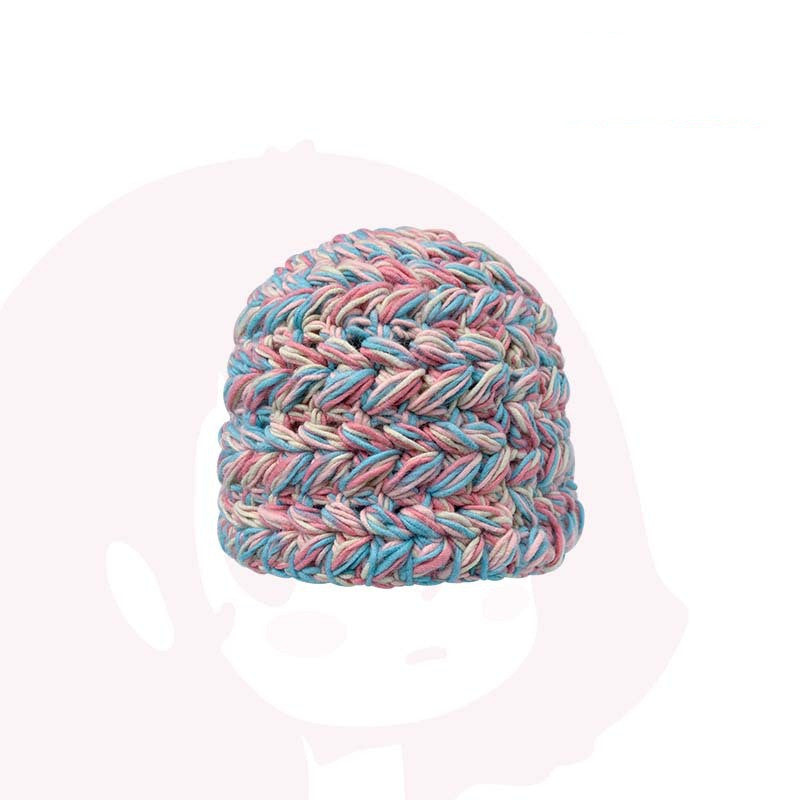 Thick And Small Color Matching Wool Hat