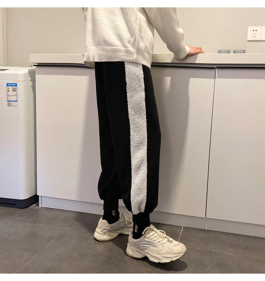 Cashmere straight student casual pants
