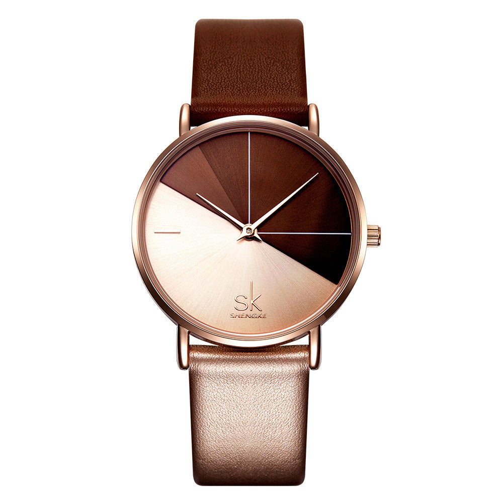 To-farvet urrem, rosa guld dameur