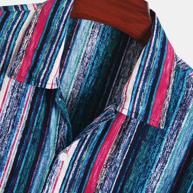 Men's Large Size Loose Wide Sleeve Shirt