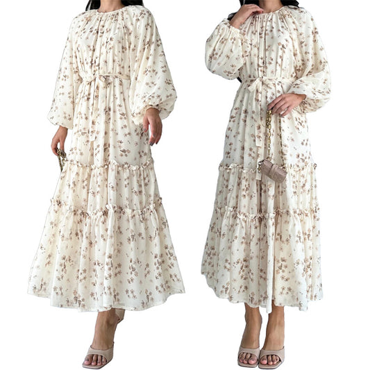 Womens Floral Print Fashionable And Elegant Dress