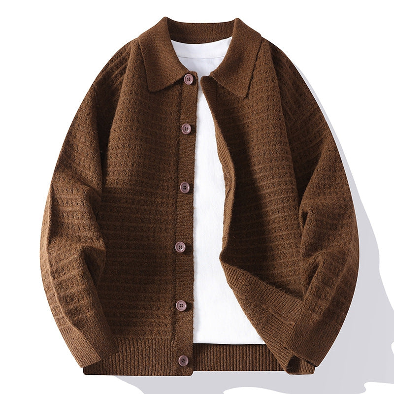 Ny mode afslappet strikket cardigan til mænd
