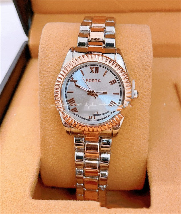 Udenrigshandel Romersk Ur Herre Stålrem Ur På Lager Engros Rosra Fashion Mode Quartz Parur