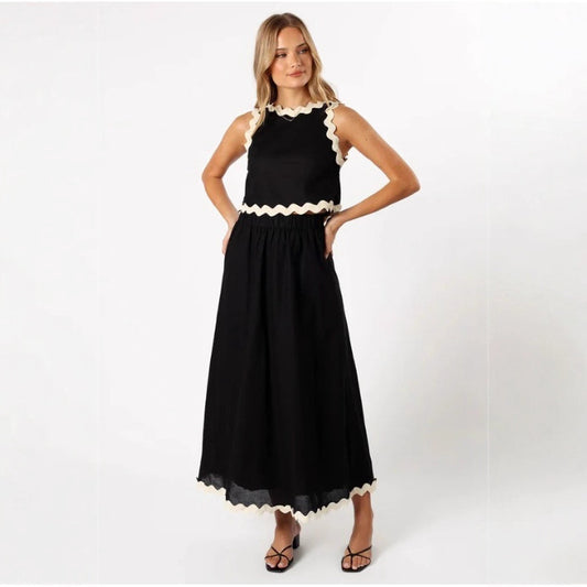 Women's Fashion Sleeveless Top And Skirt Two-Piece Set