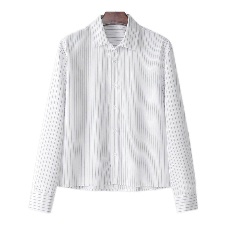 Men's Loose-Fitting All-Match Long-Sleeve Striped Shirt