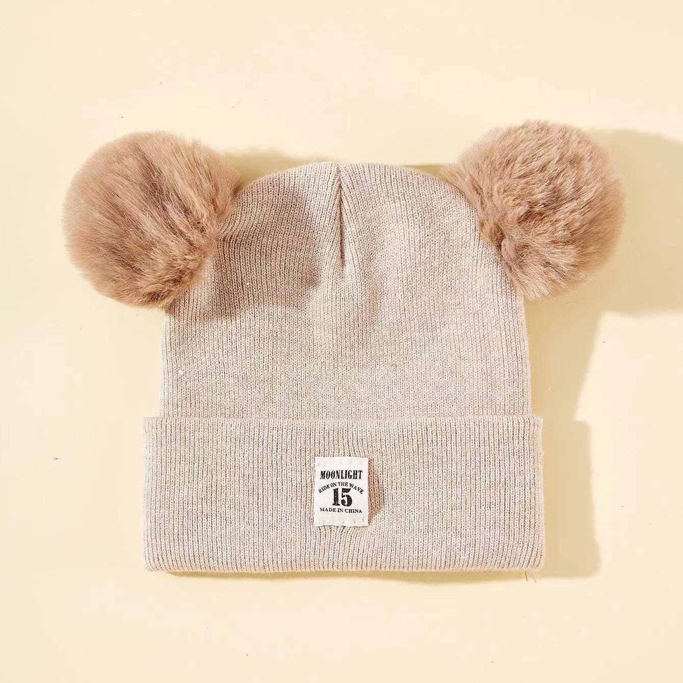 Children's Wool Double Ball Hat