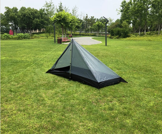 Bærbart camping pyramidetelt enkelt udendørsudstyr campingartikler