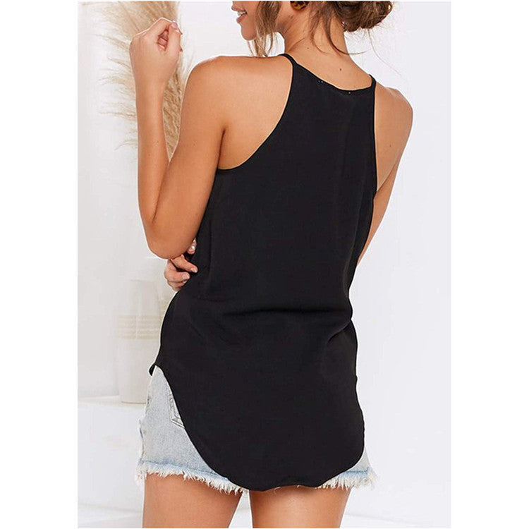 Women's European And American Irregular Solid Color Sexy Camisole