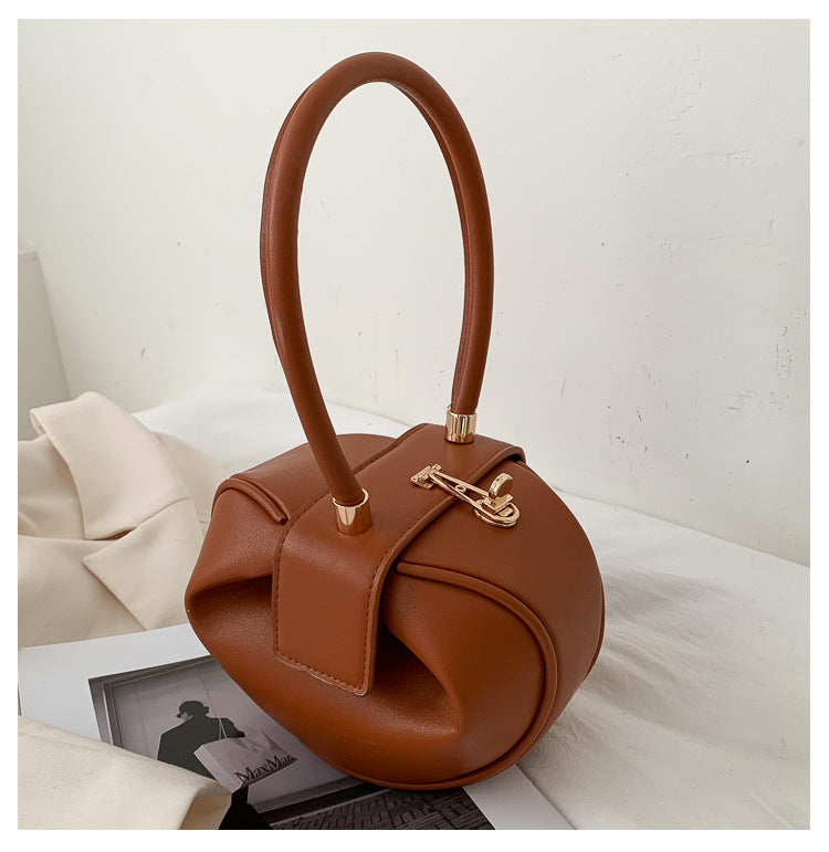 One Shoulder Crossbody Bag Soft Face Small Round Ball Shaped