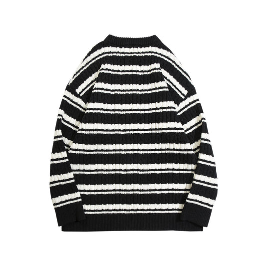 Winter Retro Couple Sweater Round Neck