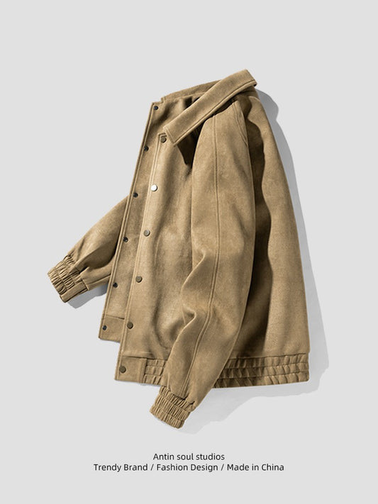 Suede Jacket For Men's American Style
