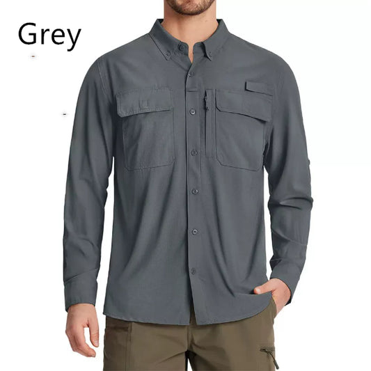 Forårs- og efterårs-udendørs taktisk langærmet skjorte