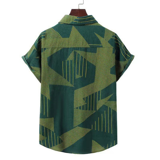 Men's Short-sleeved Shirt Casual Printing