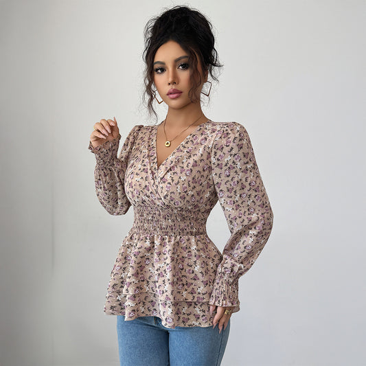 Fashionable Elegant Floral Top For Women