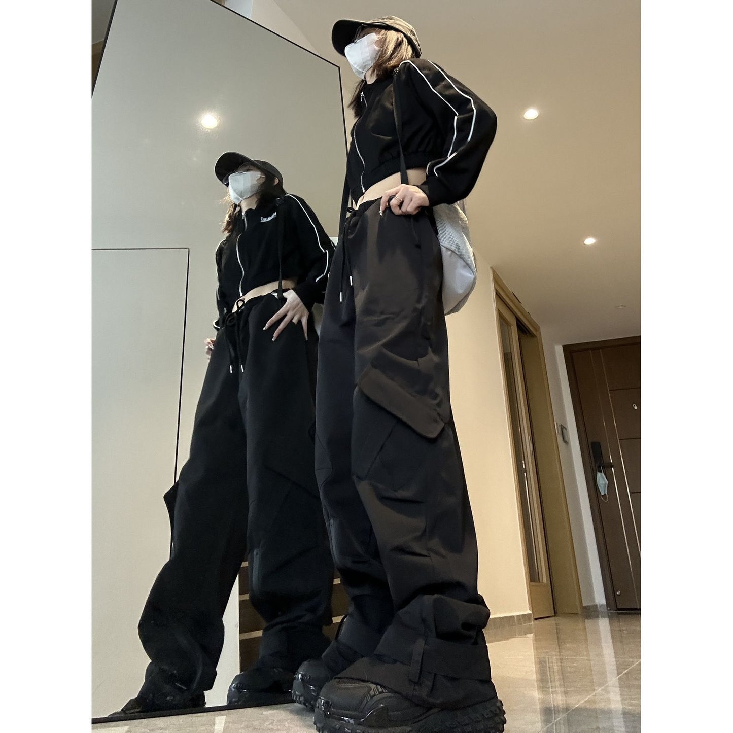 Women's Fashionable Elastic Waist Casual Pants
