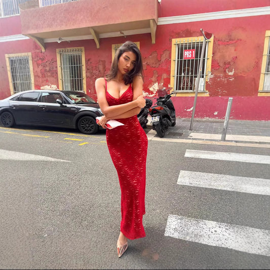 Elegant Figure-flattering Slip Dress With Straps