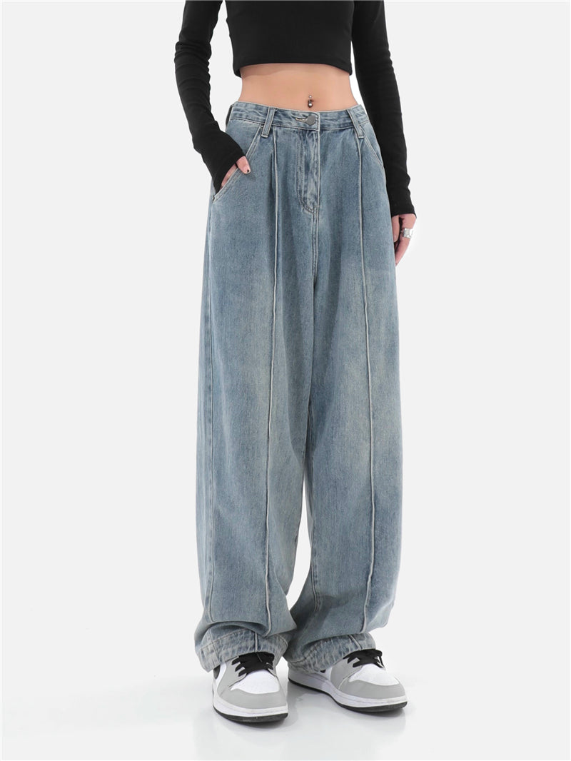 Women's Straight Loose Drape Jeans