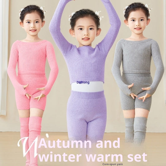 Girls' Autumn And Winter Solid Color Casual Ballet Jacket