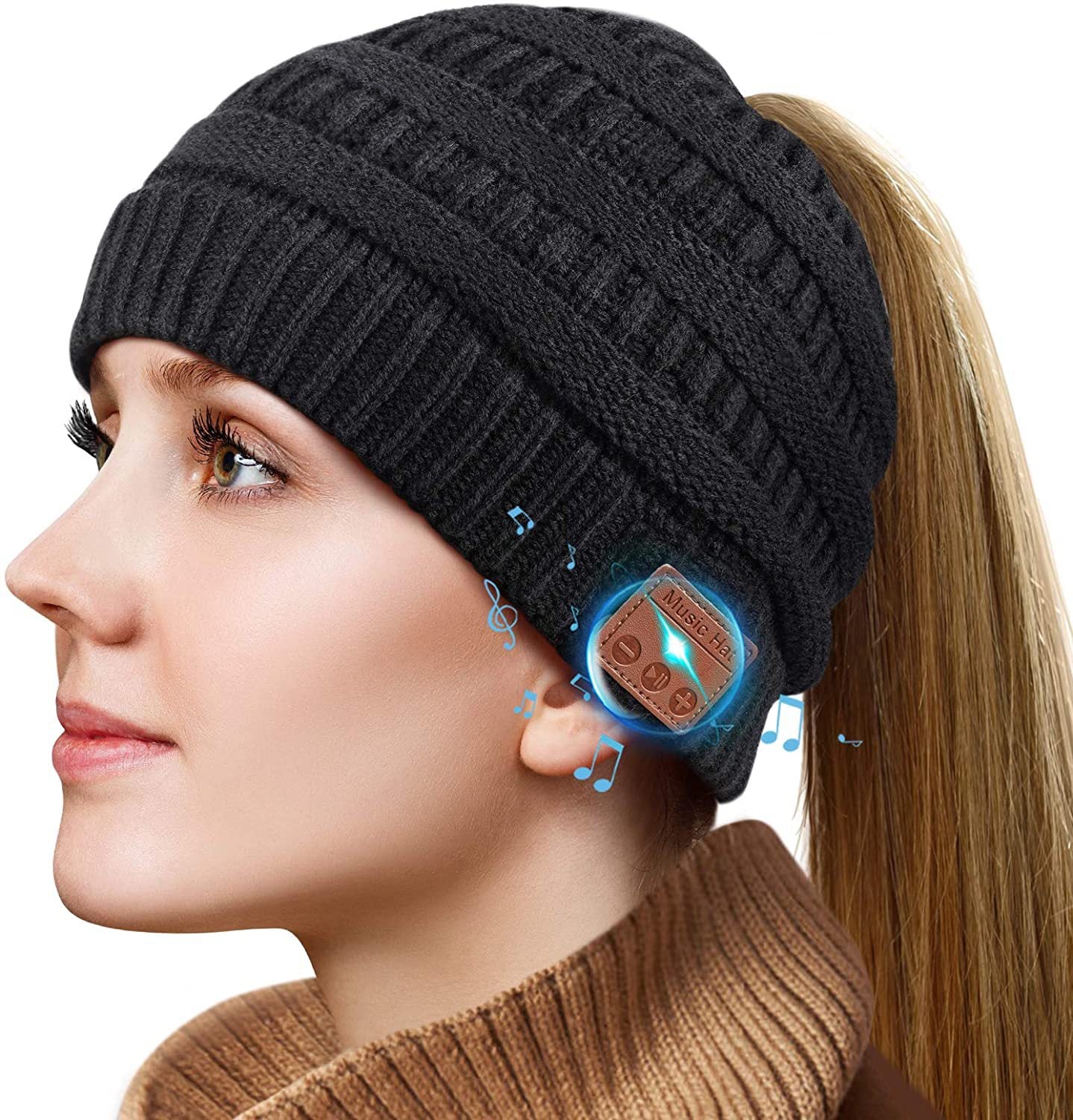 Wireless Warm Music Earphone Braid Hat