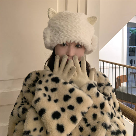 Warmth Plush Cold Proof Hat 3D Cat Ears