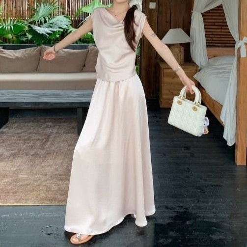 Women's Fashion Top And Skirt Two-Piece Set