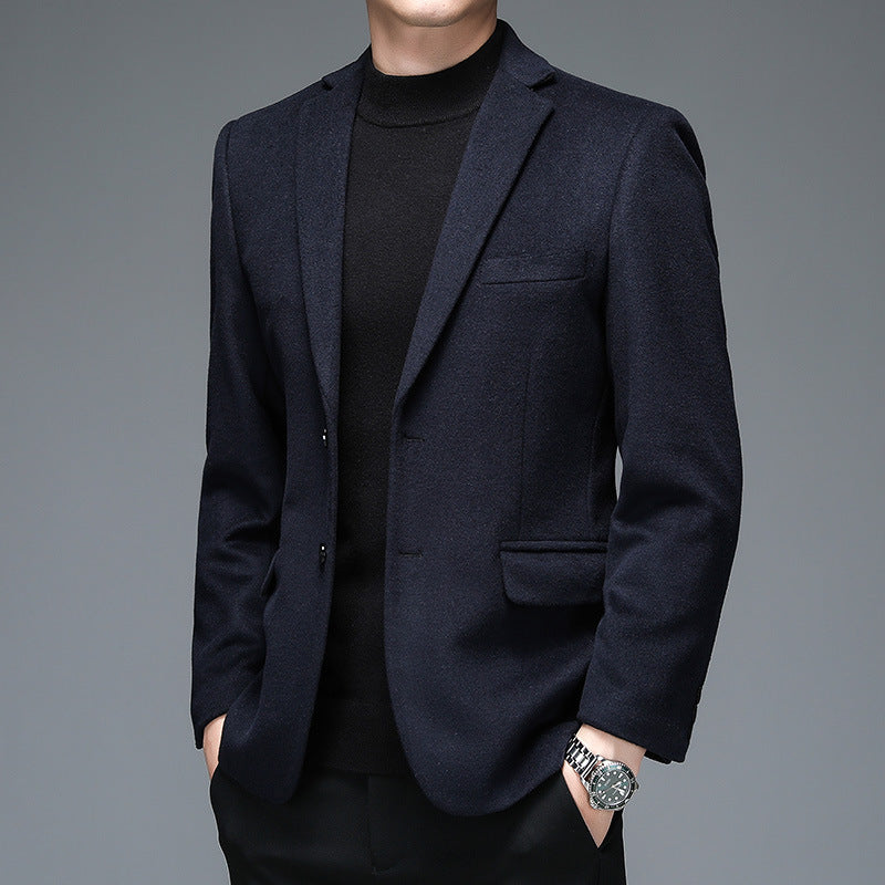 Mens Casual Wool Suit For Fall And Winter