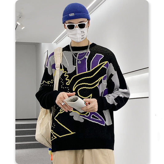 Trendy Løs Sweater til Mænd