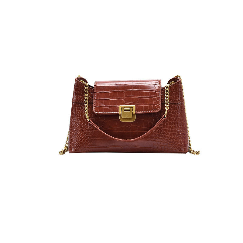 Textured Small Bag Female Fashion Chain Messenger Bag Net Red All-match