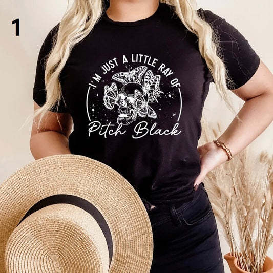 I'm Just A Little Ray Of Pitch Black Summer New Men's And Women's Same Style Short Sleeve