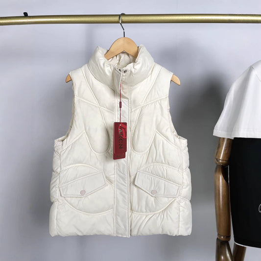 Down Cotton-padded Vest Stand Collar Fashion All-match