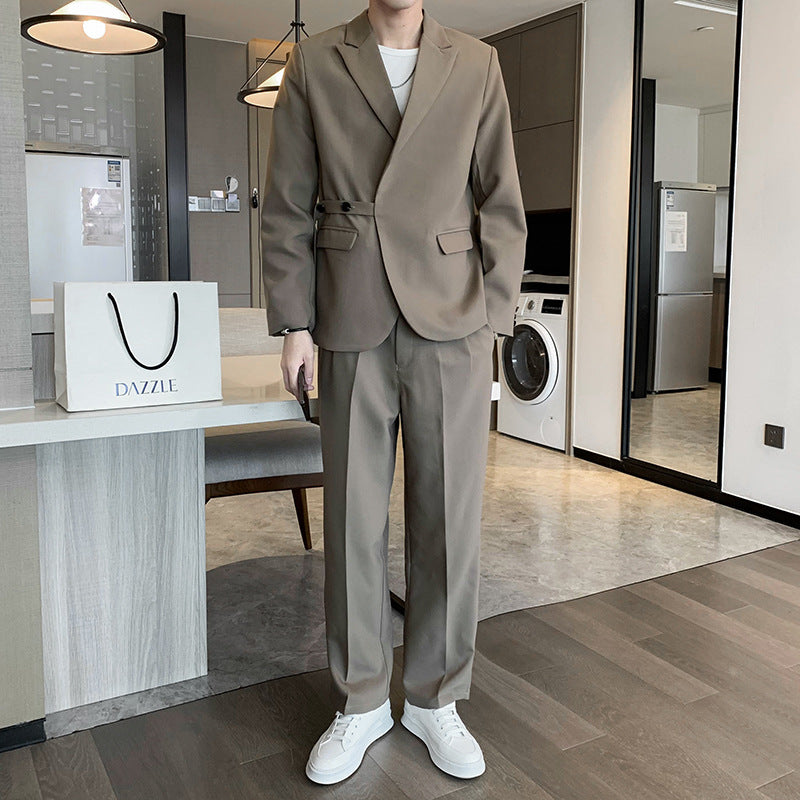 Suit Slim Fit Men's Suit Jacket Suit Pants Casual Fashion Trendy