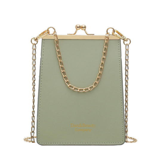 Diagonal Mobile Phone Bag Korean Casual Ladies Wallet Large-capacity Chain Clip Buckle Shoulder Mini Bag