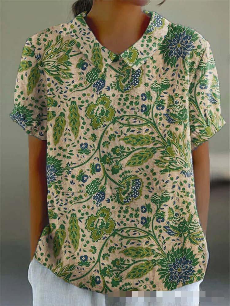 Summer Lapels Short Sleeve Elegant European And American Style Women Top