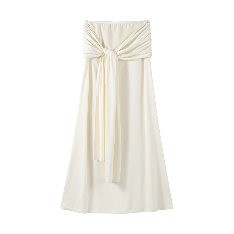 Womens Stylish Casual Chic Midriff-baring Top And Skirt Set