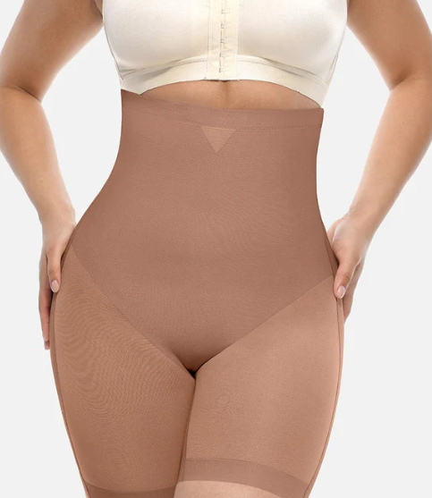 Højtaljede Butt-lifting Shaping Shorts med mellemlangt lår
